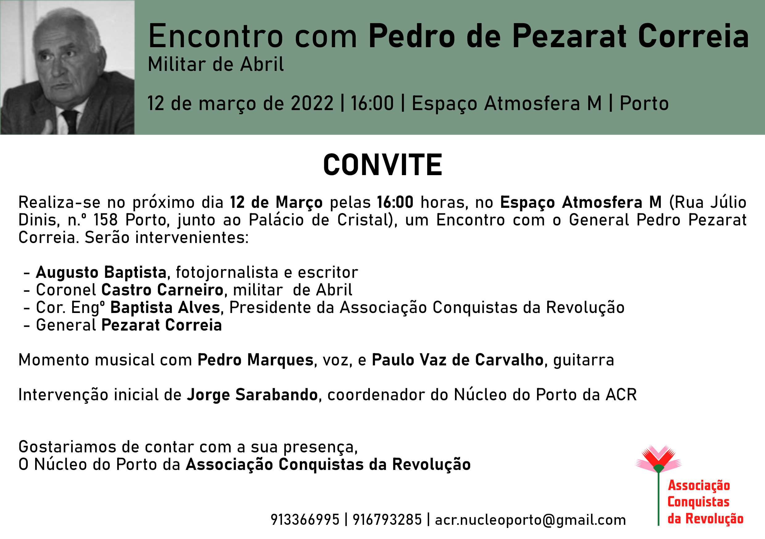 Encontro com o Gen. Pezarat Correia 13Mar